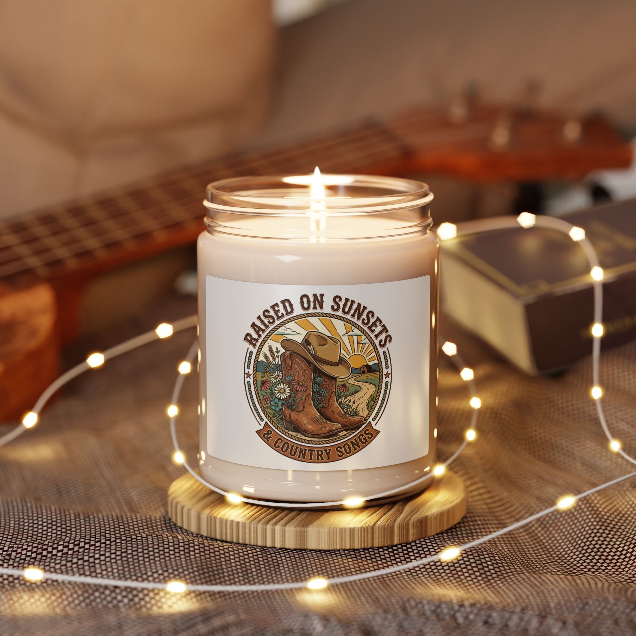 Raised on Sunsets Candle | Rustic Western Soy Candle, Prairie Cowgirl Scented