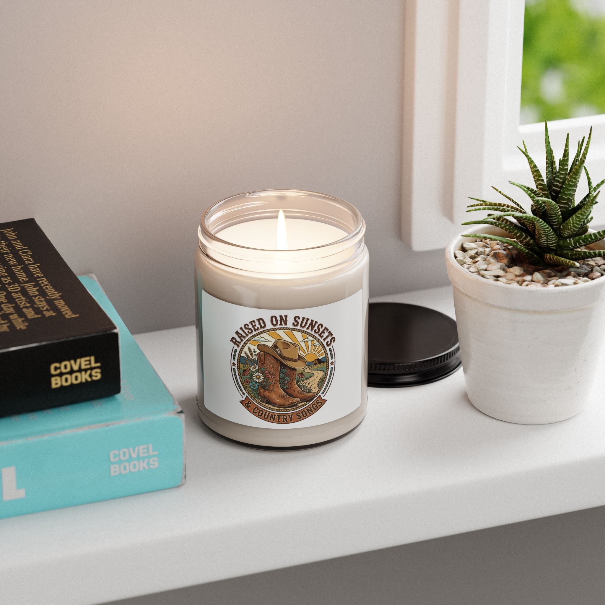 Raised on Sunsets Candle | Rustic Western Soy Candle, Prairie Cowgirl Scented