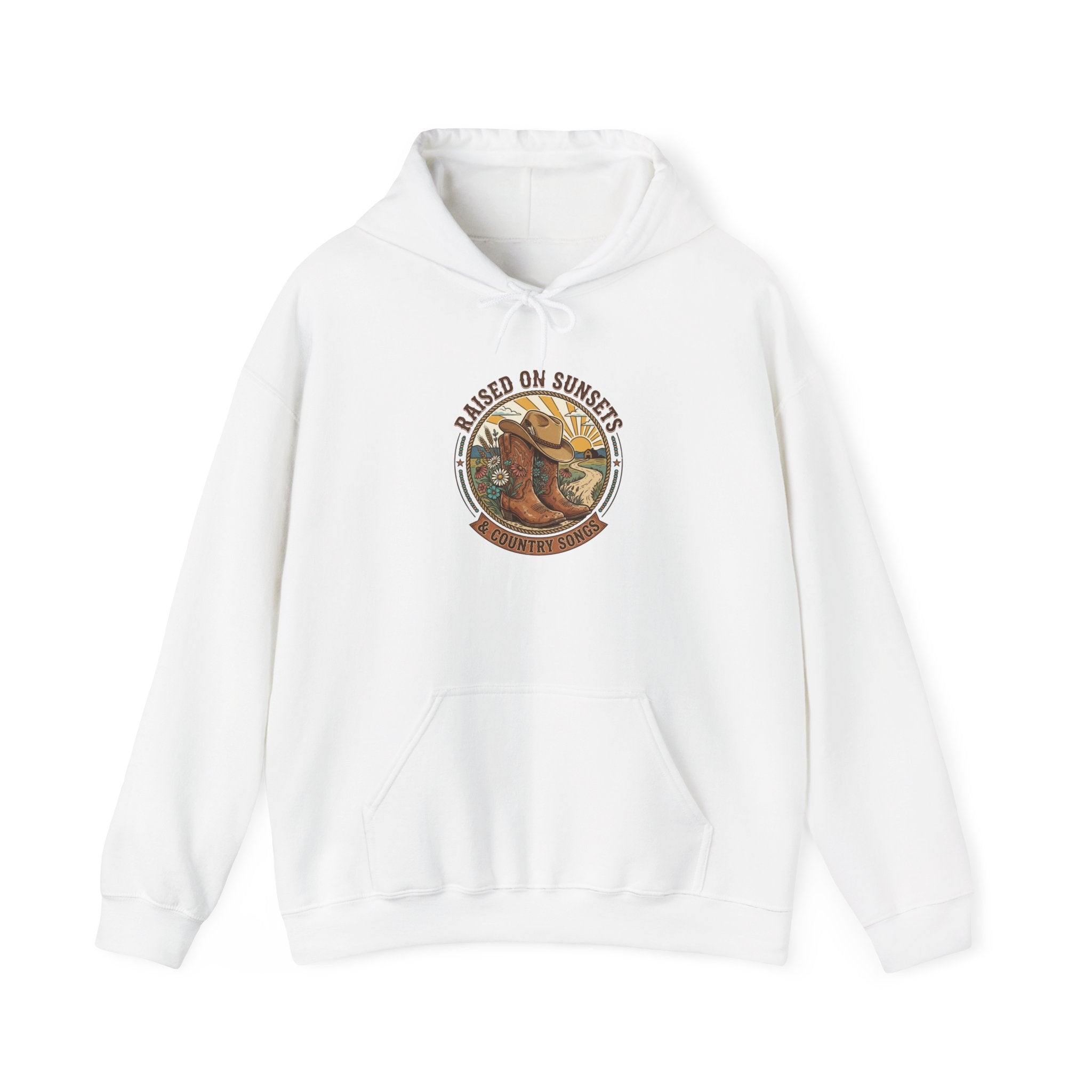 Raised on Sunsets Hoodie | western ranch cowgirl rustic prairie vintage