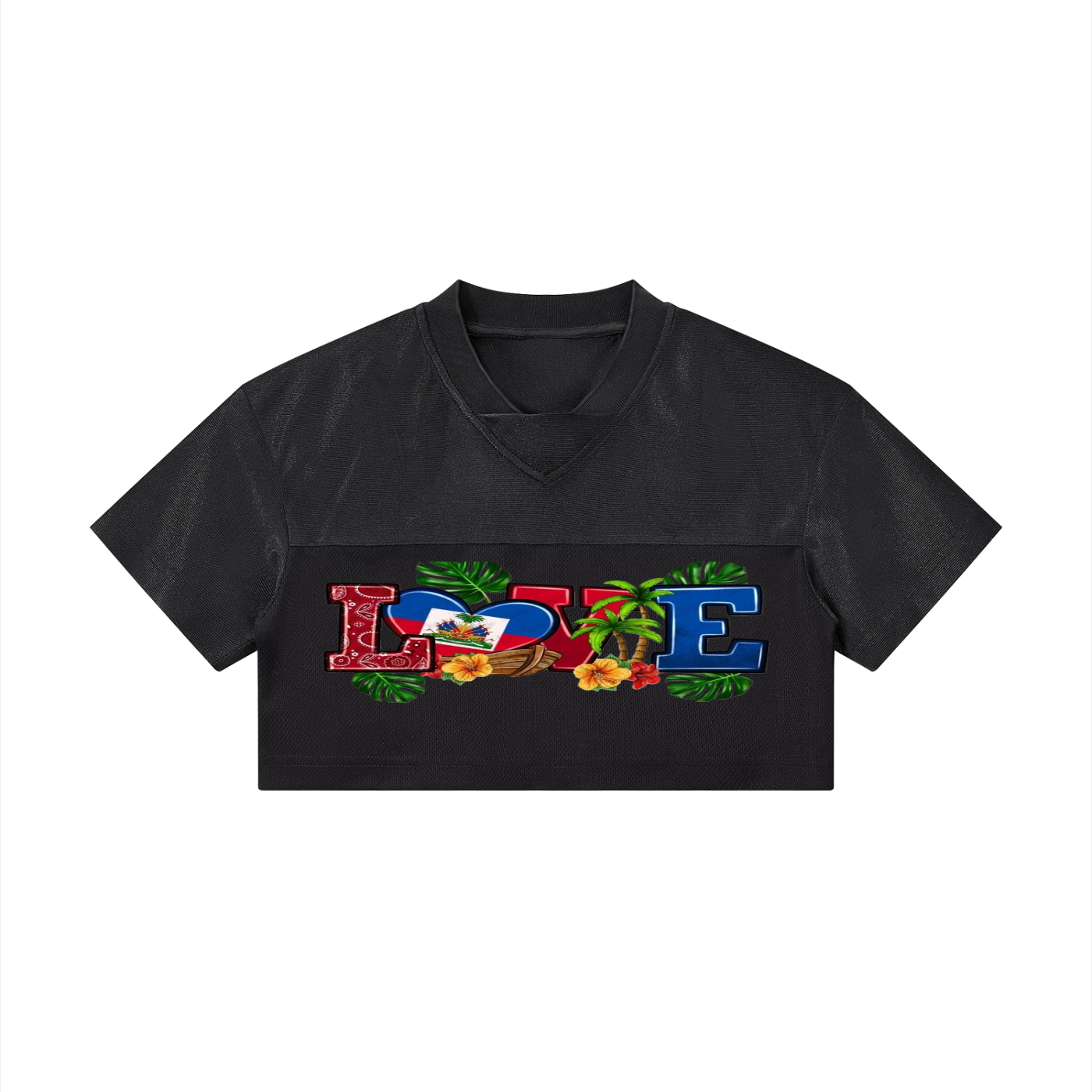 Women’s Cropped Paneled V-Neck Jersey