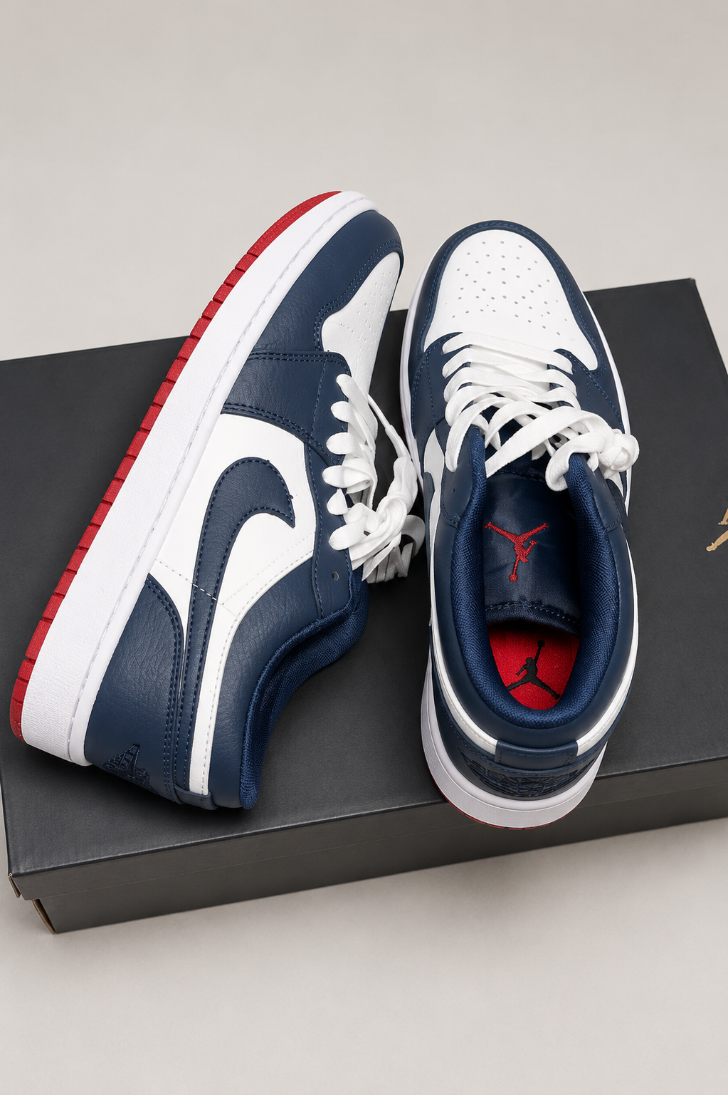 NIKE AIR JORDAN 1 LOW NAVY/WHITE/RED