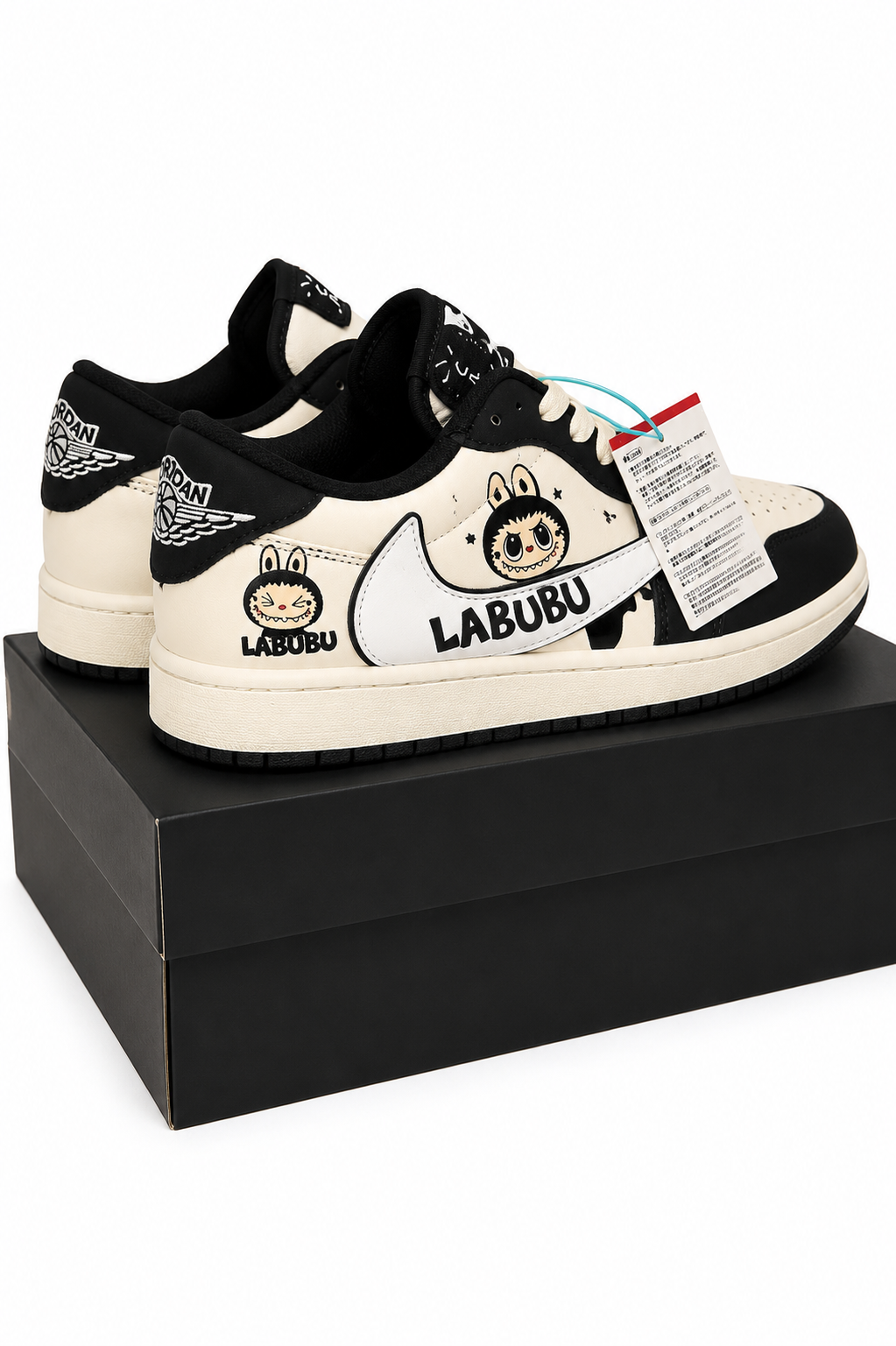 NIKE JORDAN 1 LOW LABUBU BLACK/WHITE
