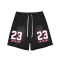 Sun Fade Raw Edge Cotton Shorts