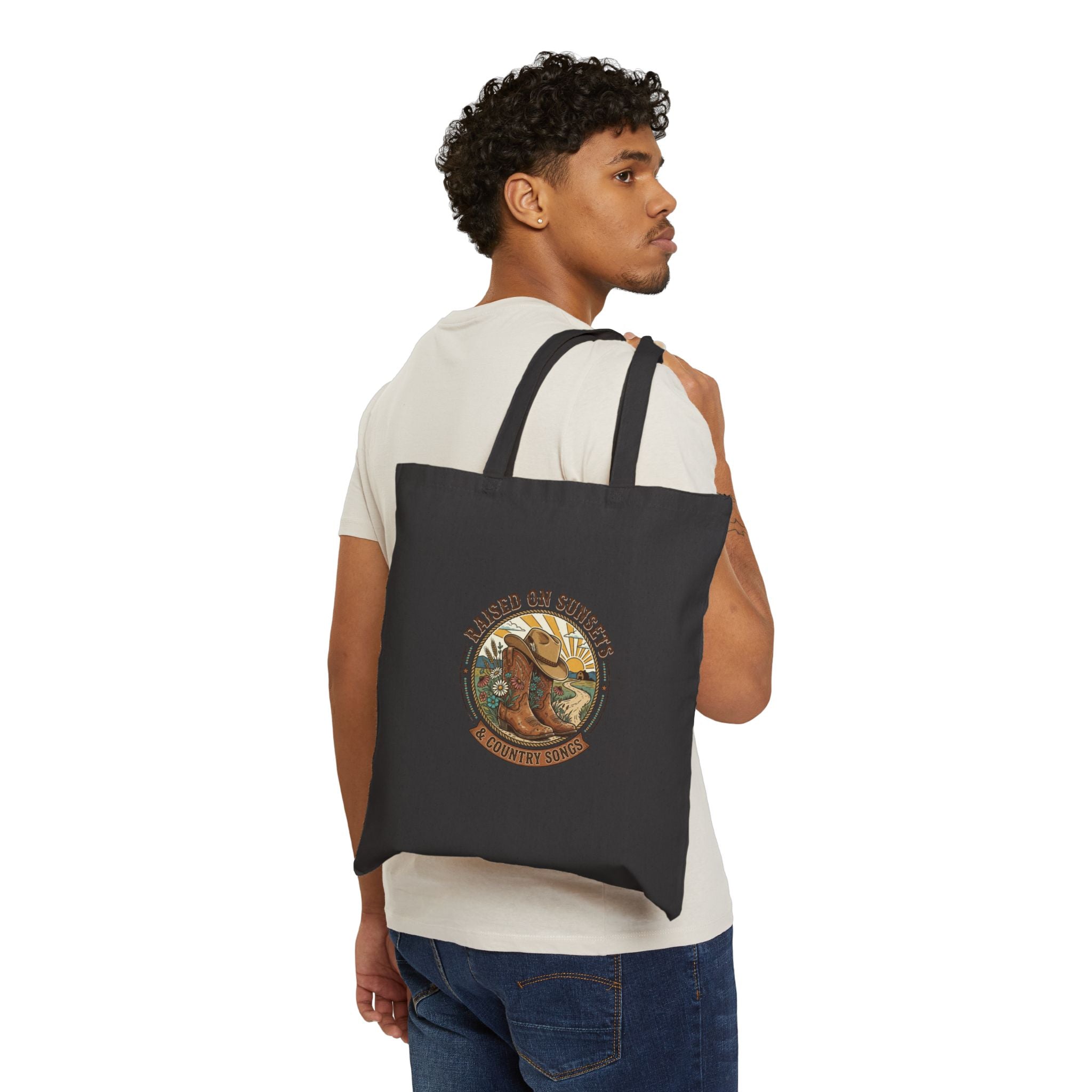 Raised on Sunsets Tote | Western cowgirl ranch rustic prairie vintage