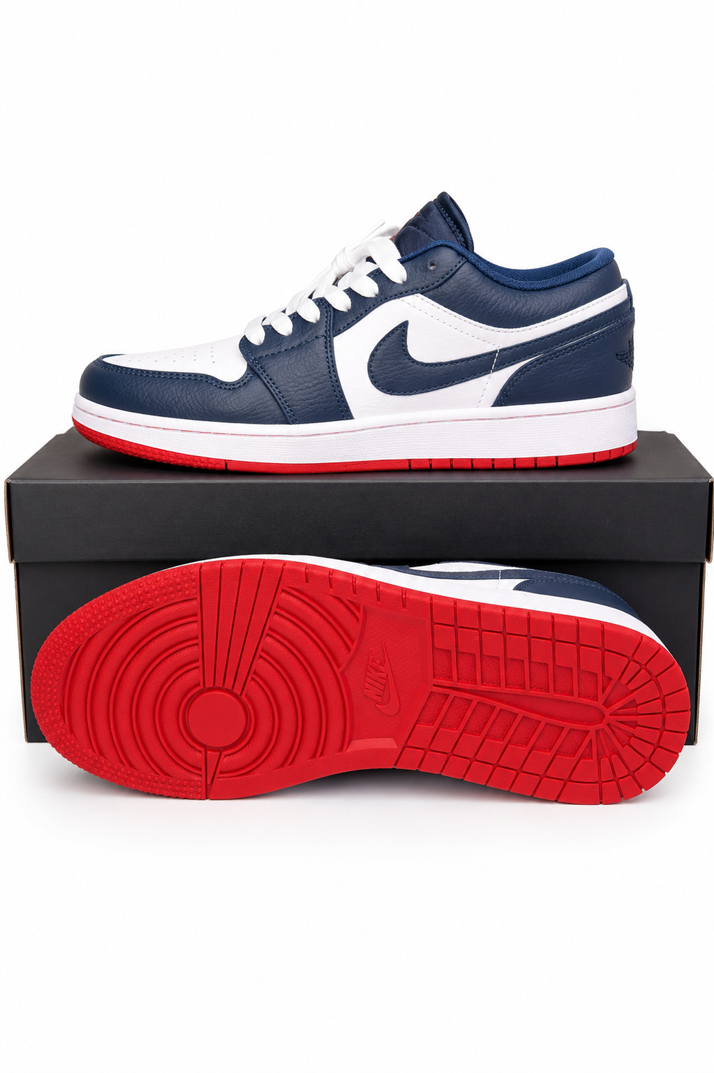 NIKE AIR JORDAN 1 LOW NAVY/WHITE/RED