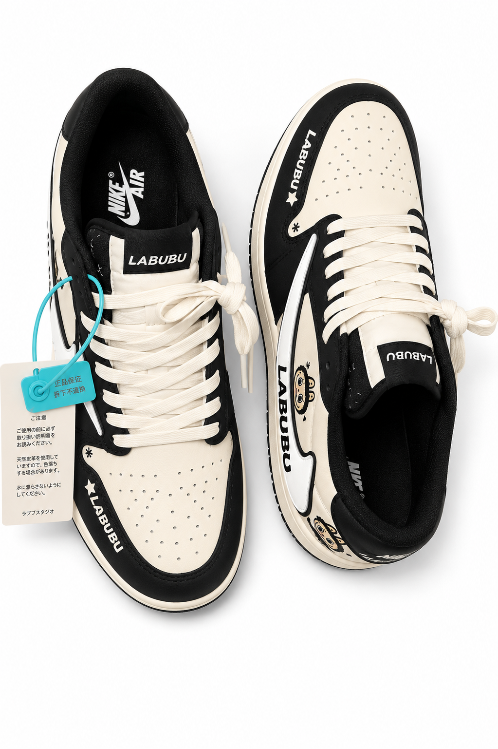 NIKE JORDAN 1 LOW LABUBU BLACK/WHITE