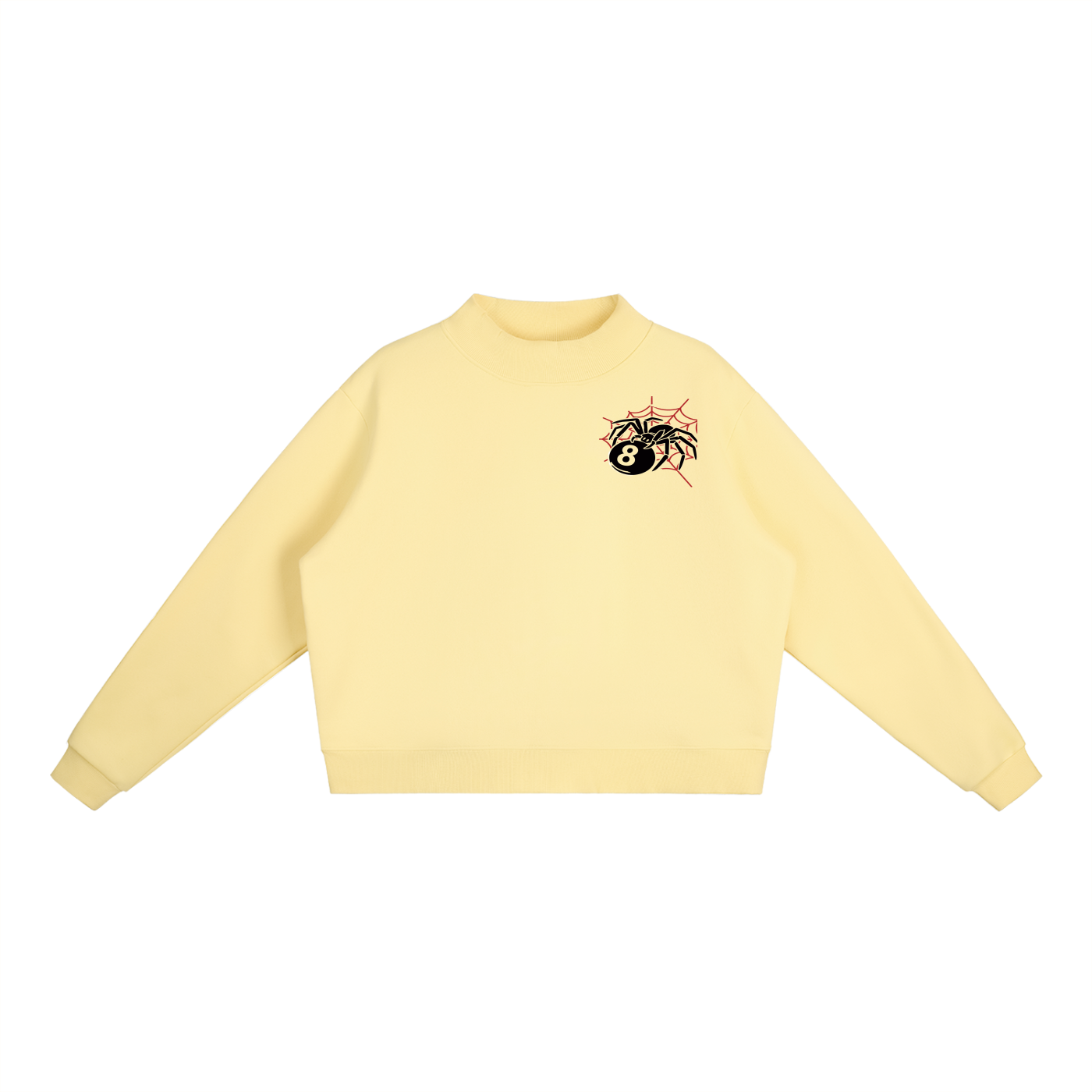 Essential Fleece Mock-Neck Crew Sweatshirt