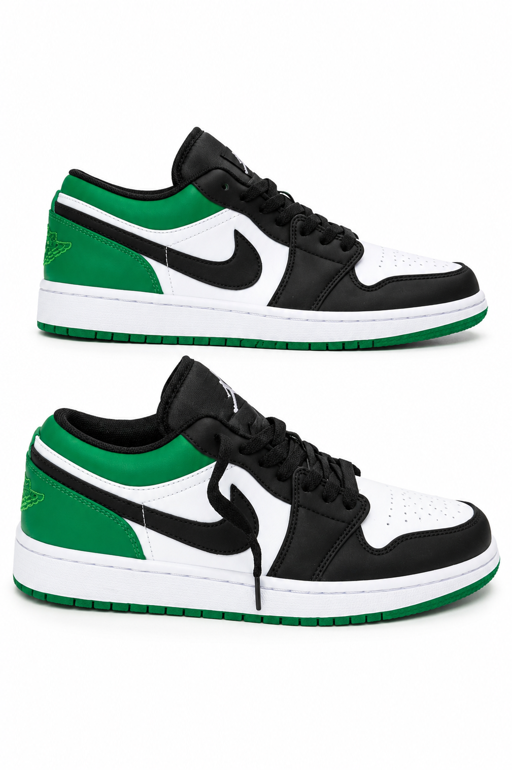 NIKE AIR JORDAN 1 LOW BLACK/GREEN/WHITE