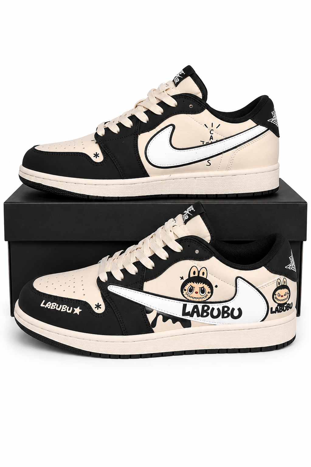 NIKE JORDAN 1 LOW LABUBU BLACK/WHITE