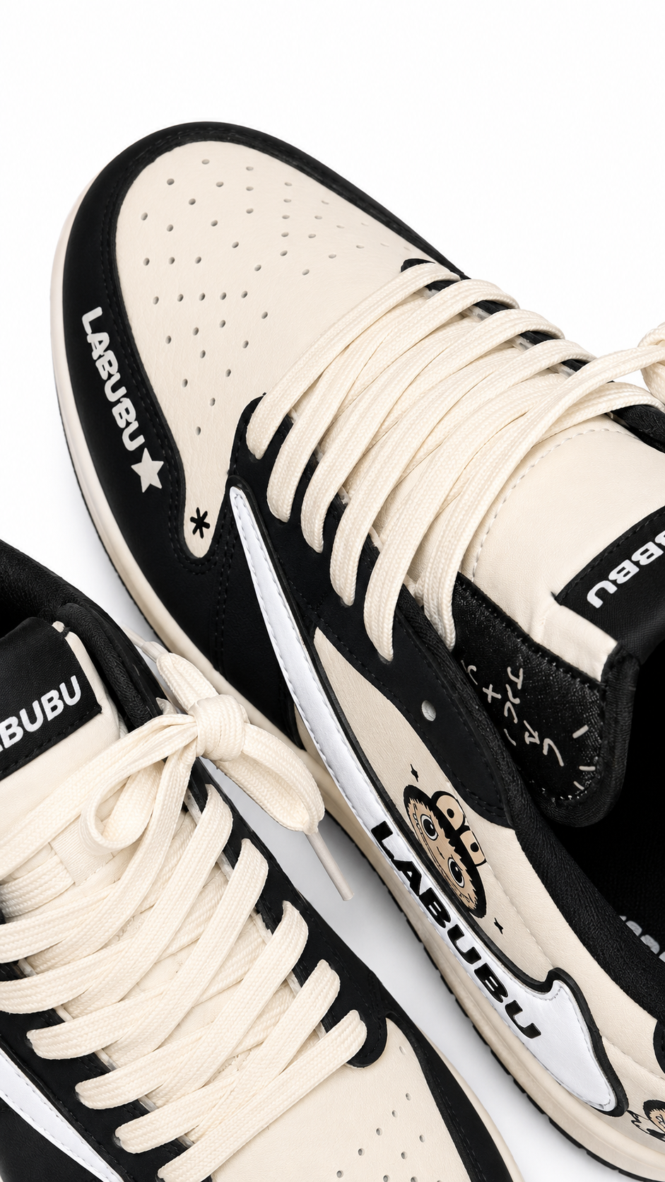 NIKE JORDAN 1 LOW LABUBU BLACK/WHITE