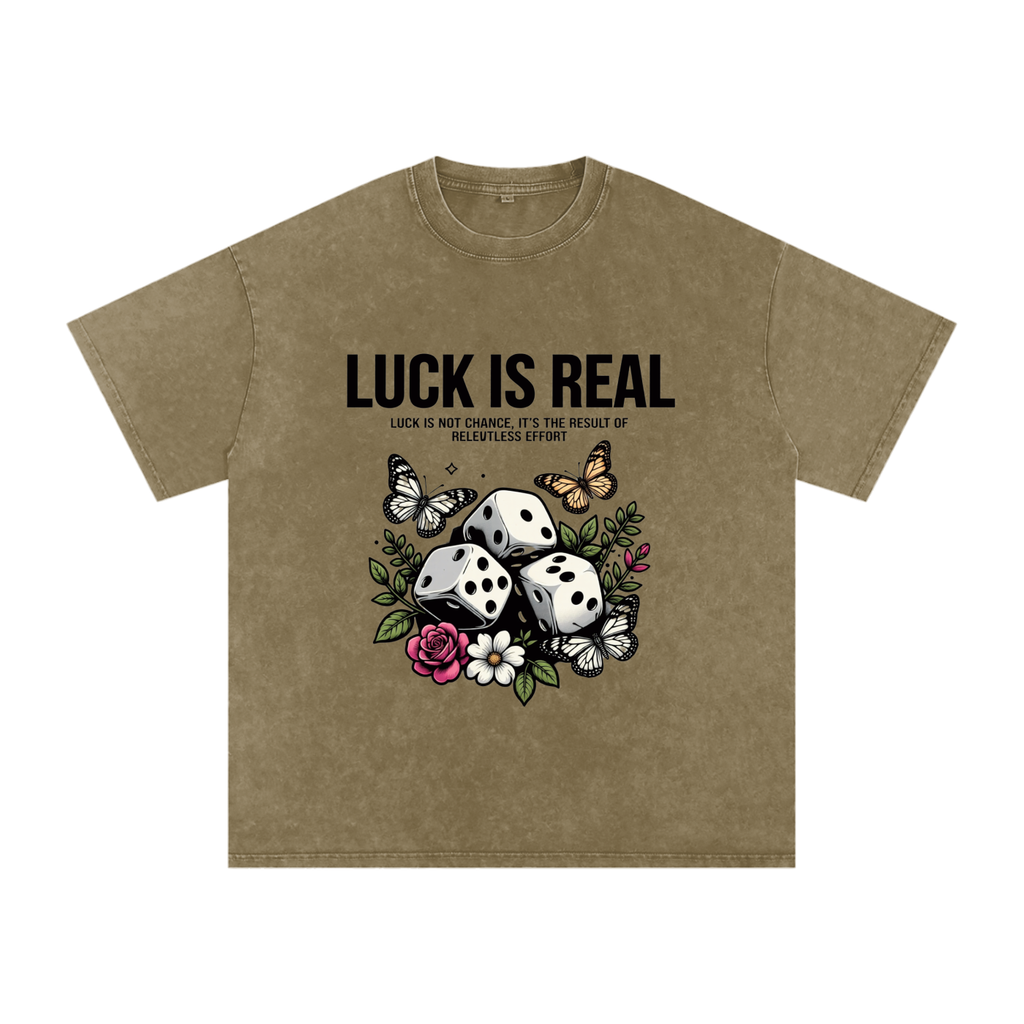 Snow Washed Oversized Cotton T-Shirt